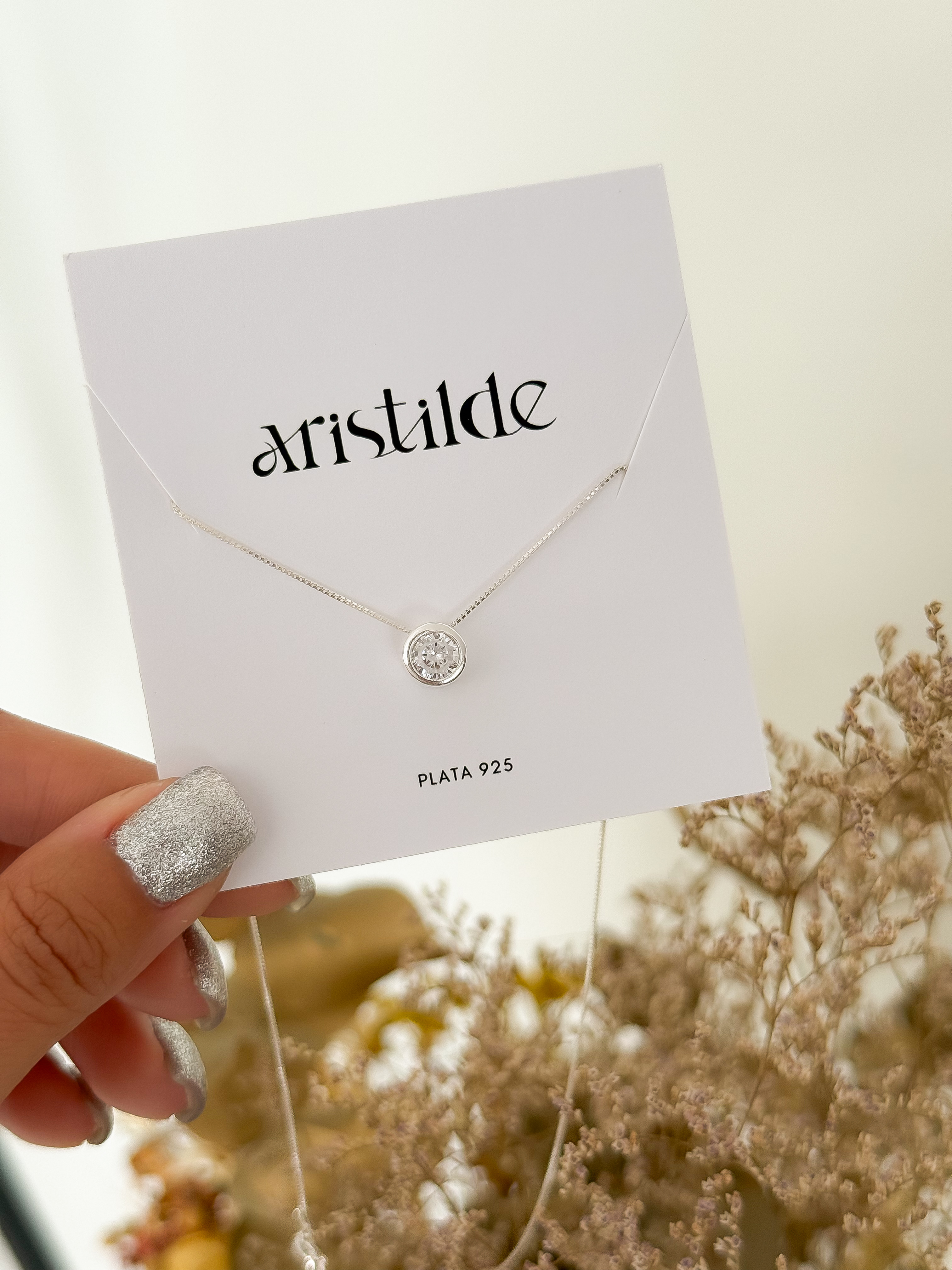 Collar PUNTO DE LUZ 8mm - 40cm de largo | plata 925