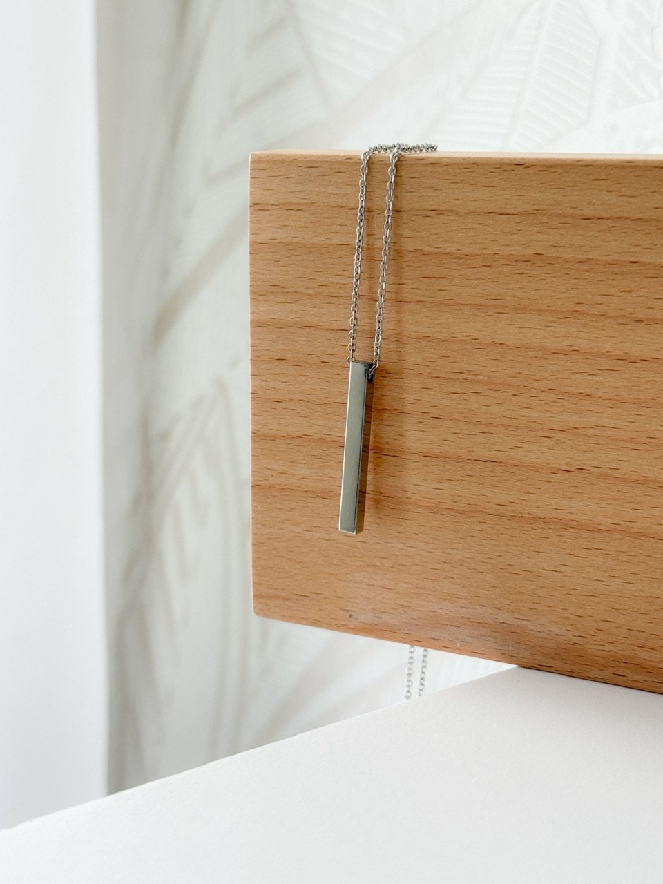 Collar BARRA plateado