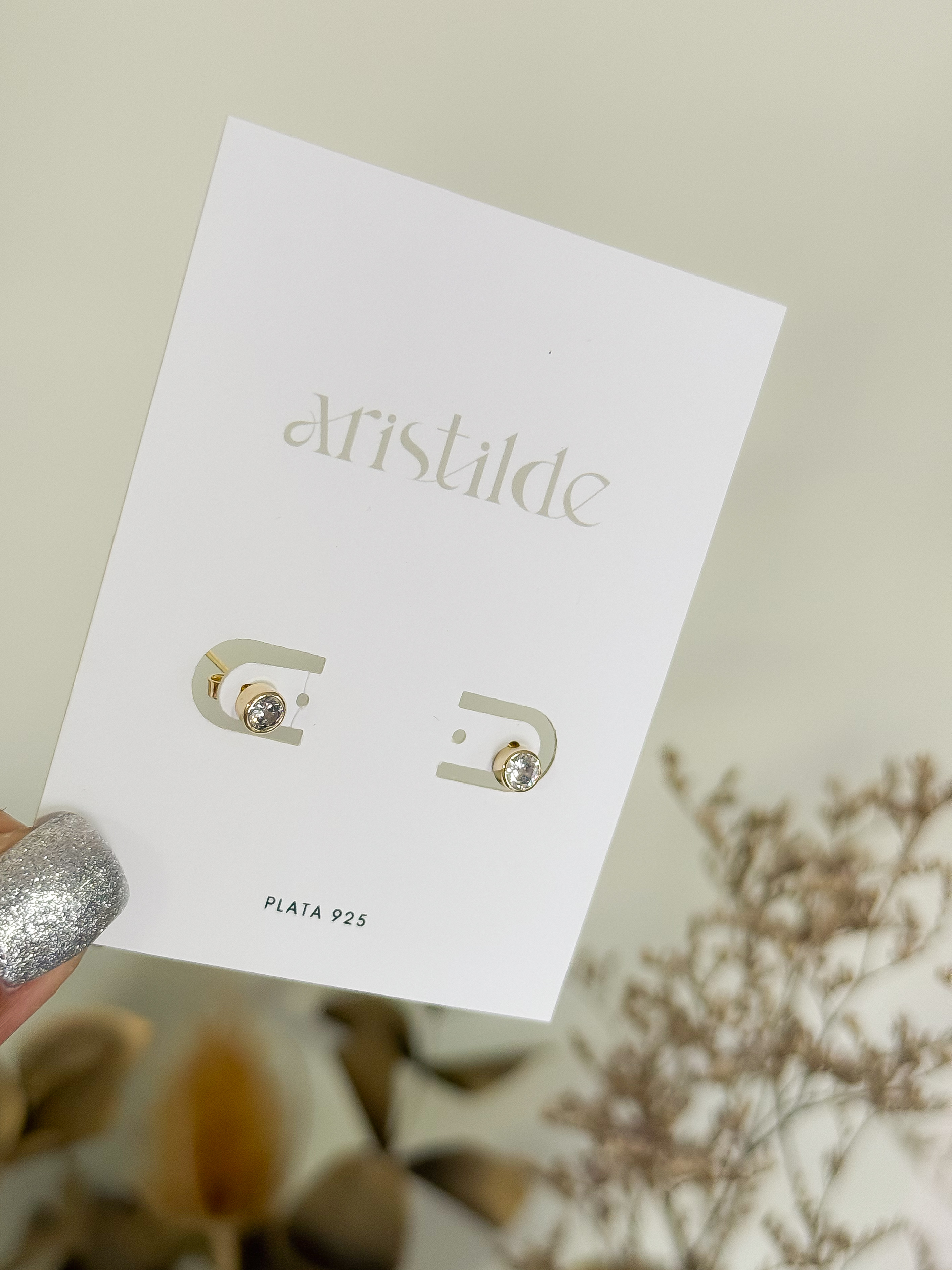 Caravana Punto de luz con baño en oro - plata 925