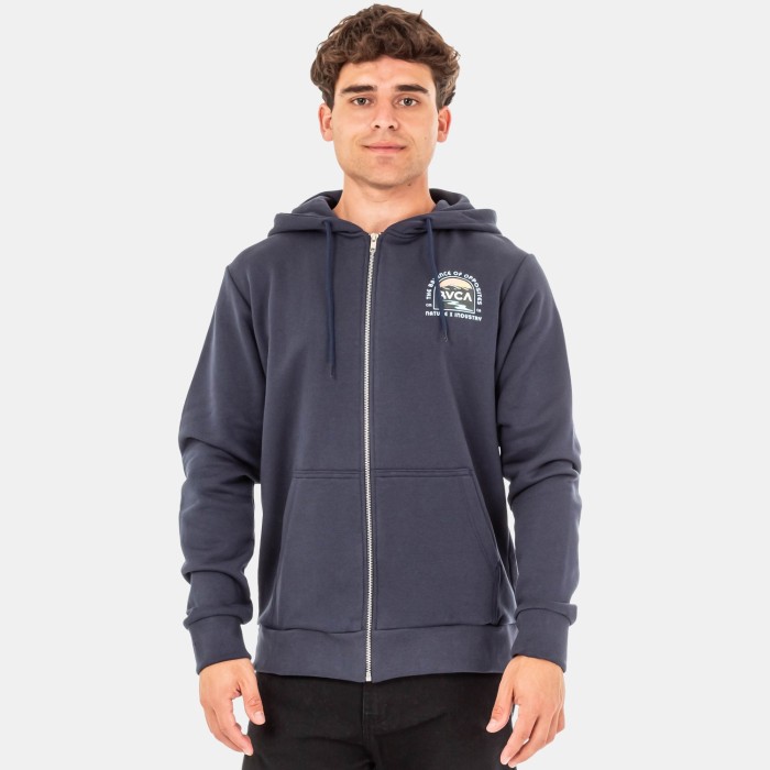 Canguro RVCA Vistas Zip Hood – Azul