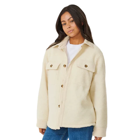 Campera Rip Curl Pacific Dreams Sherpa – Blanco