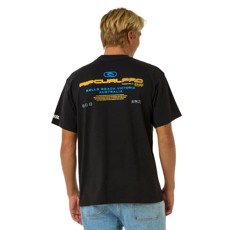 Remera Rip Curl Pro 2025 Lock Up – negro