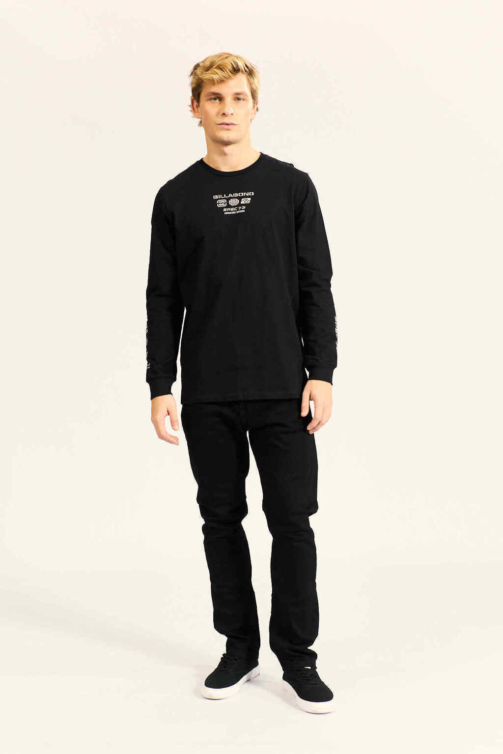 Remera Billabong Spec 73 long tee- Negra