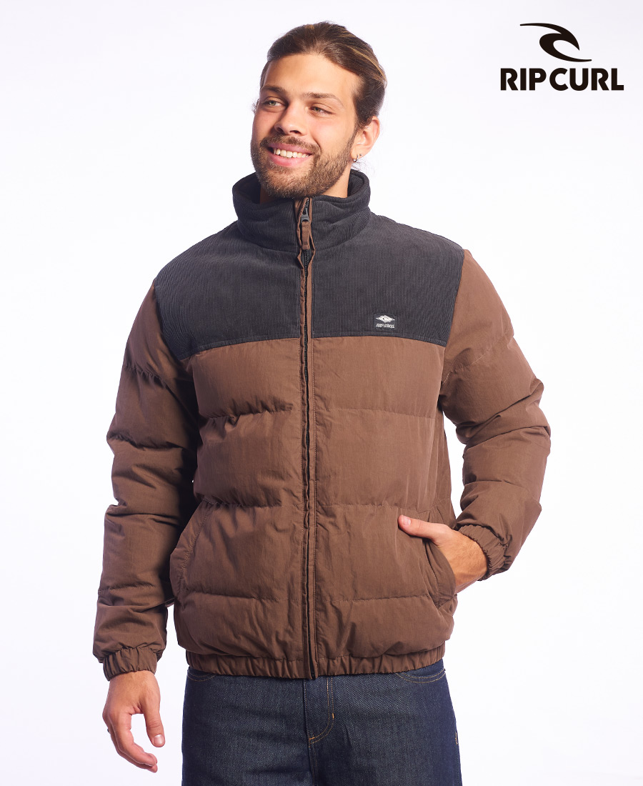 Campera Rip Curl Fade Out Cord Puffer – Chocolate