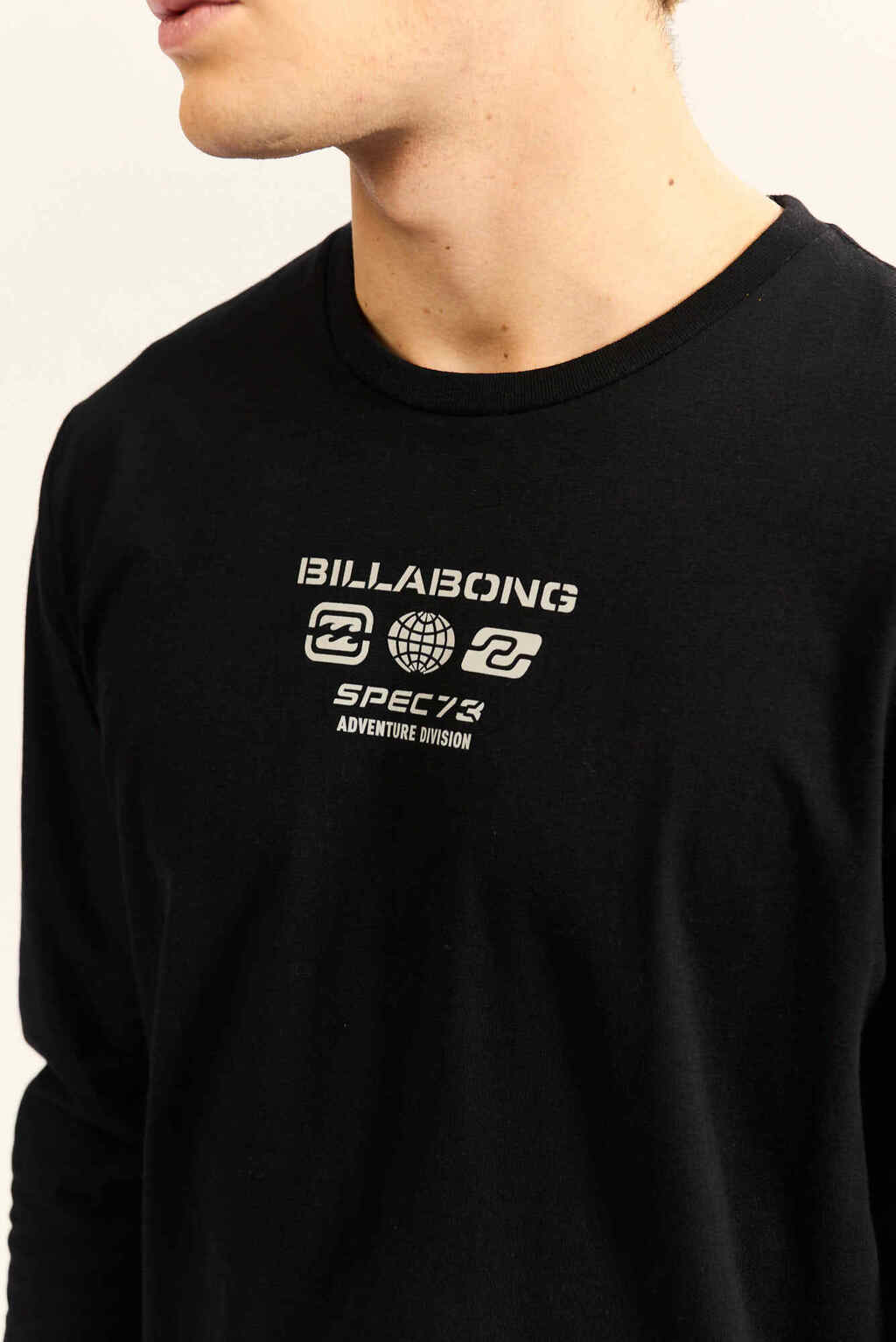 Remera Billabong Spec 73 long tee- Negra