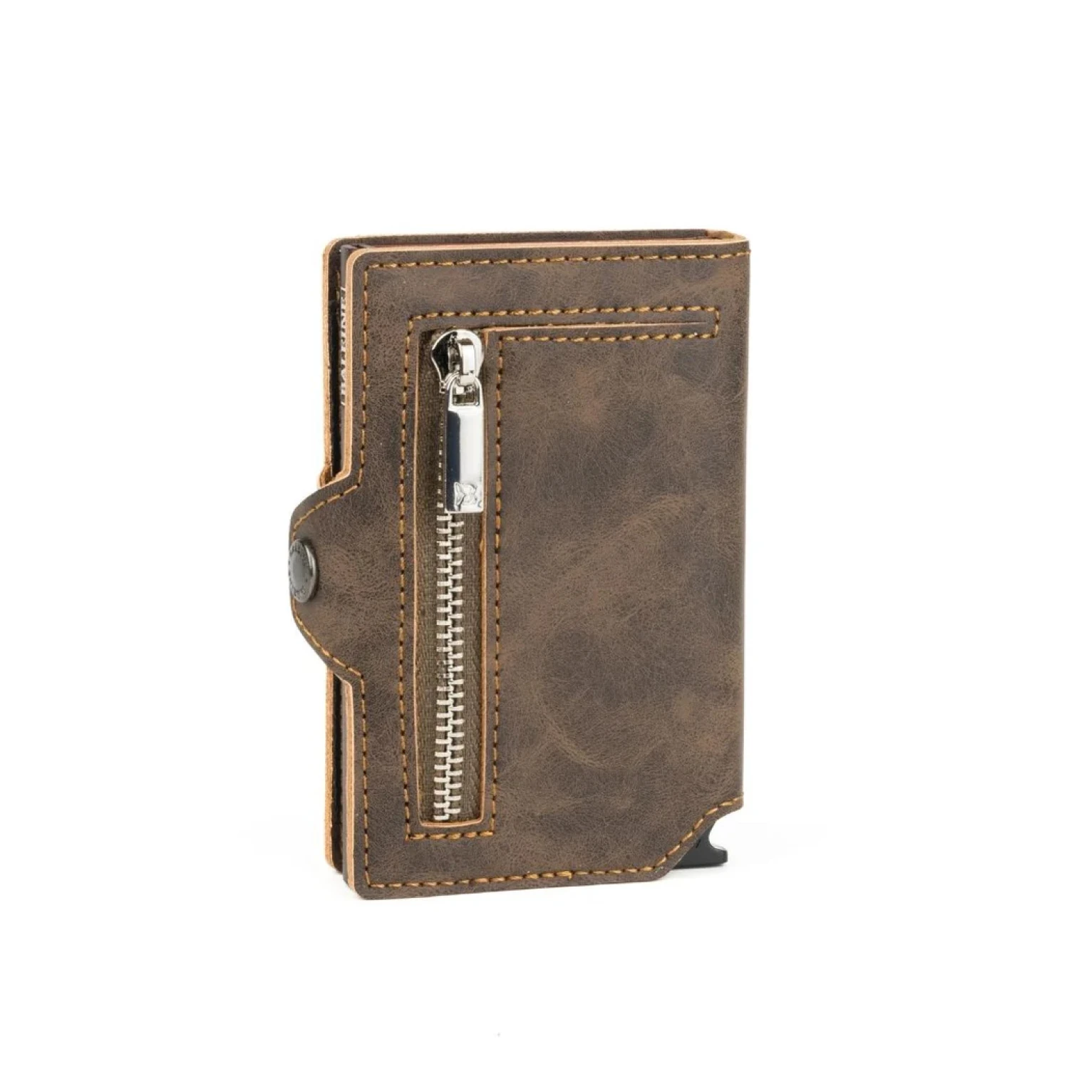 Billetera Baleine Kansas Zipper Collection – Parad Brown
