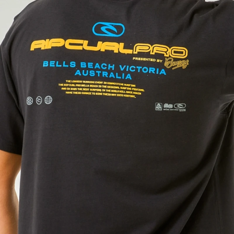 Remera Rip Curl Pro 2025 Lock Up – negro