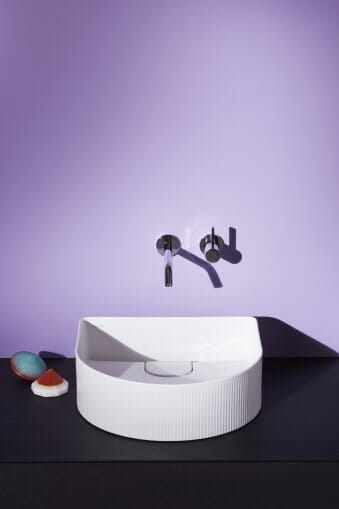 LAUFEN SONAR ESTRUCTURADA BLANCO MATE BACHA APOYO SEMICIRCULO 410 X 365 MM