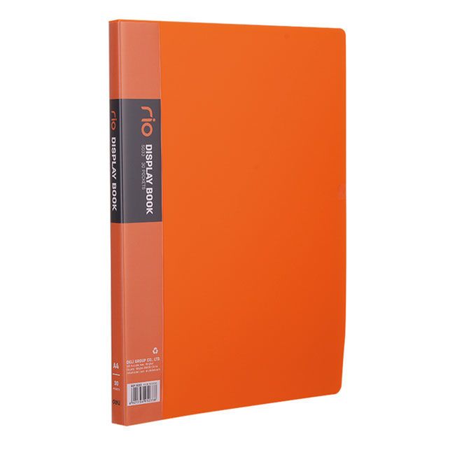 Carpeta 30 fundas A4 naranja Deli E5033