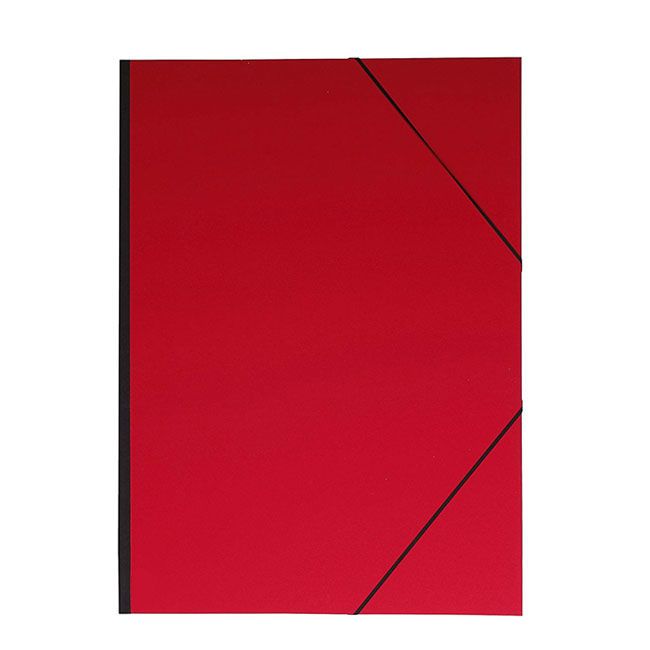 Carpeta con elástico 1/4 wattman plastificada roja Pancrhome