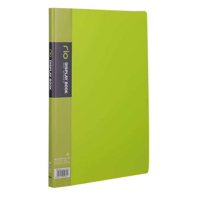 Carpeta 30 fundas A4 verde manzana Deli E5033