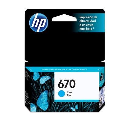 Cartucho Original HP 670 Cyan 3525 4615 5525 5525