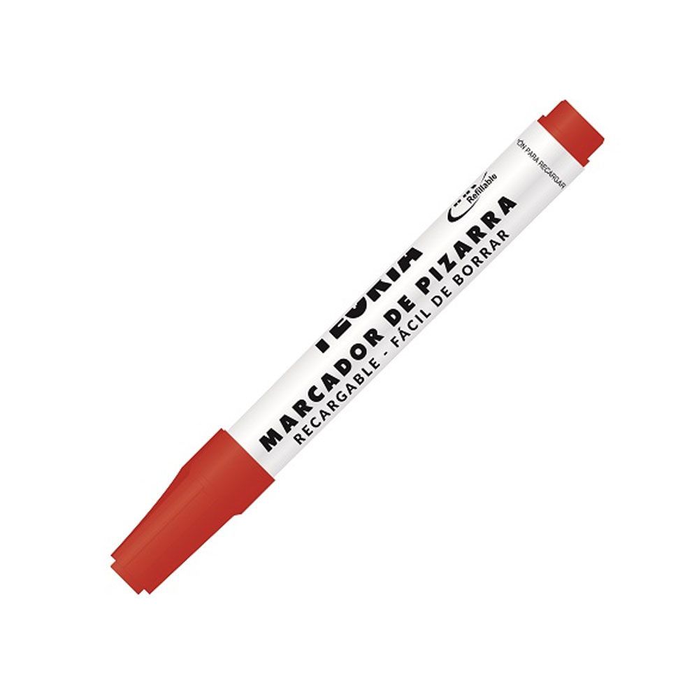 Marcador Pizarra Grueso Recargable Rojo Teoria+