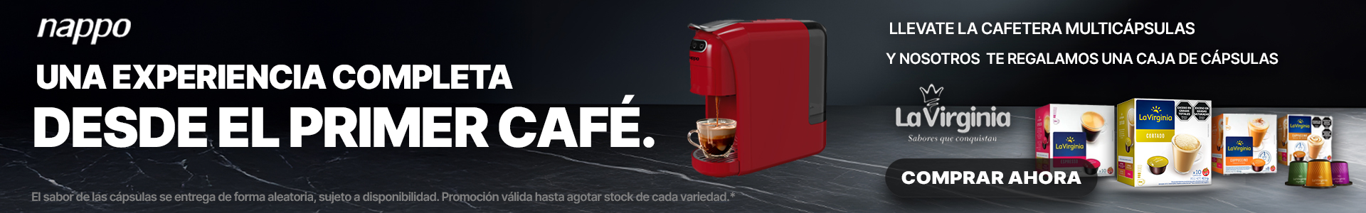 DistriComp Cafetera 3 en 1 Multicápsulas Nappo NEC-215