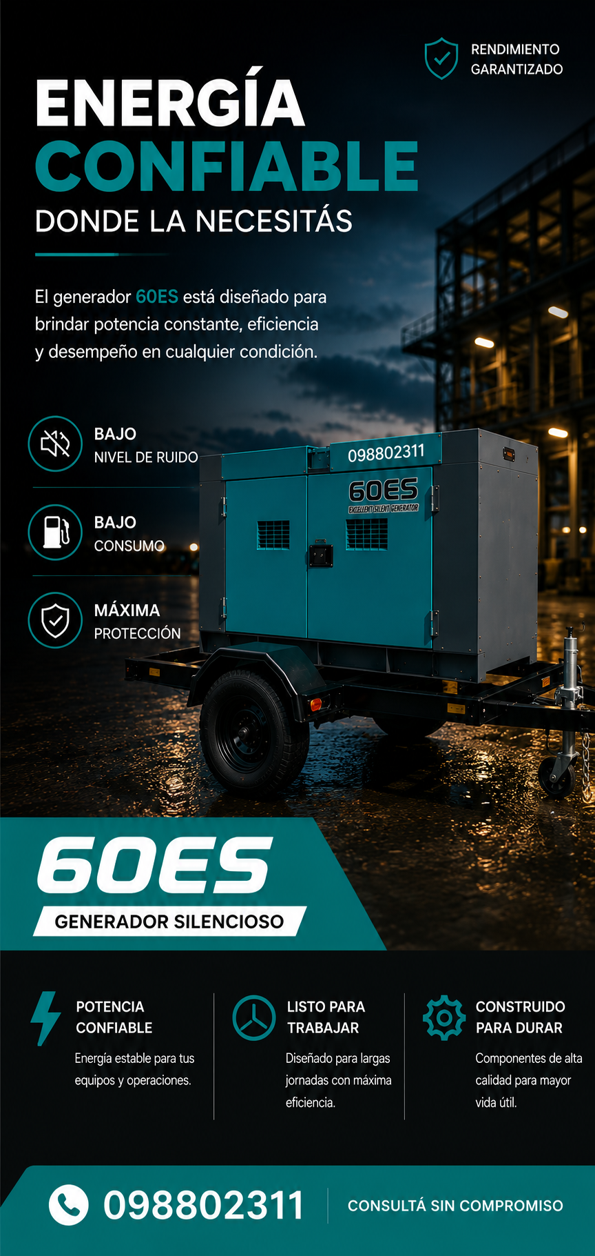 Alquiler de Generador Denyo 60 kVA