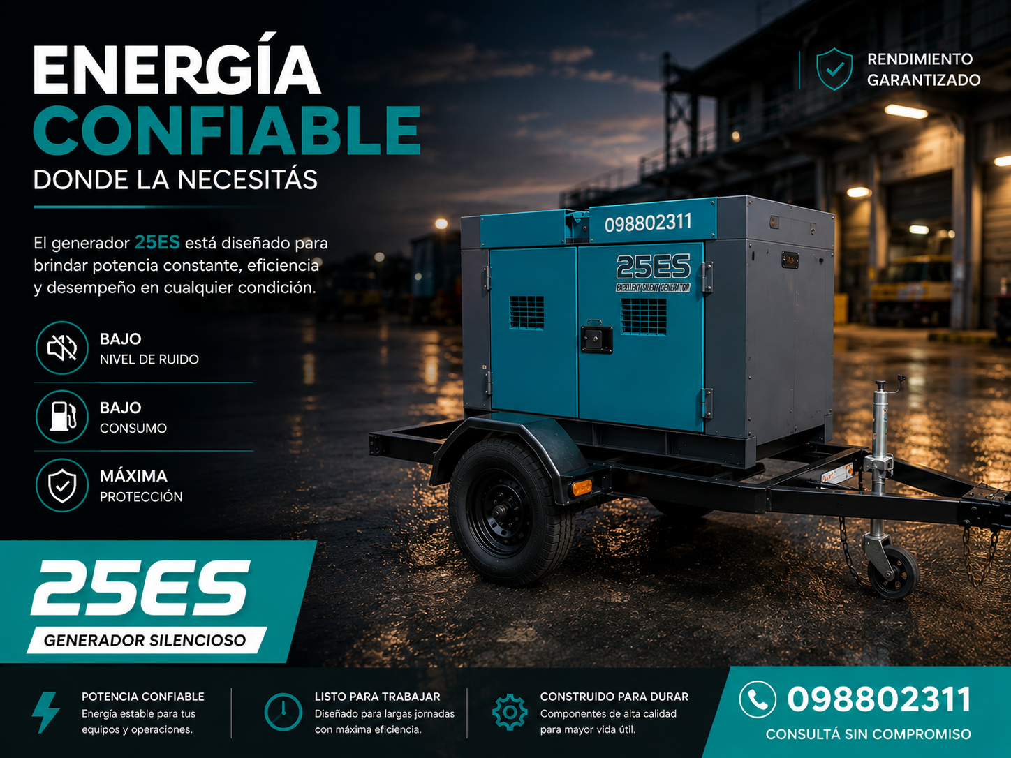 Alquiler de Generador Denyo 25 kVA