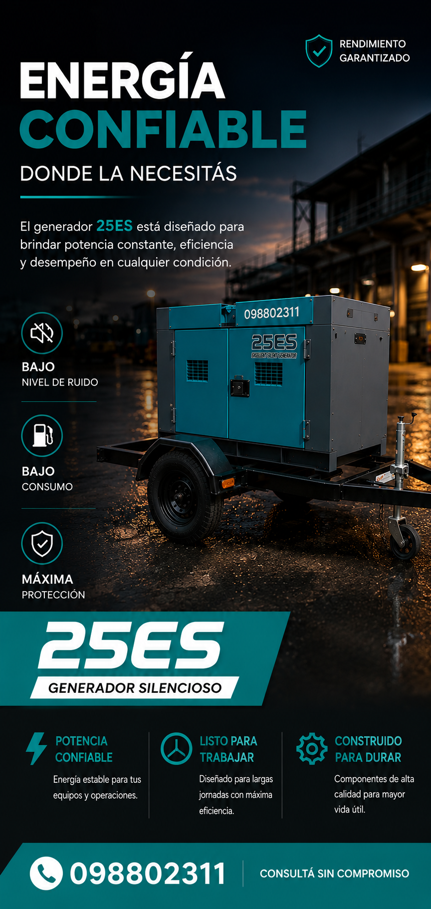 Alquiler de Generador Denyo 25 kVA