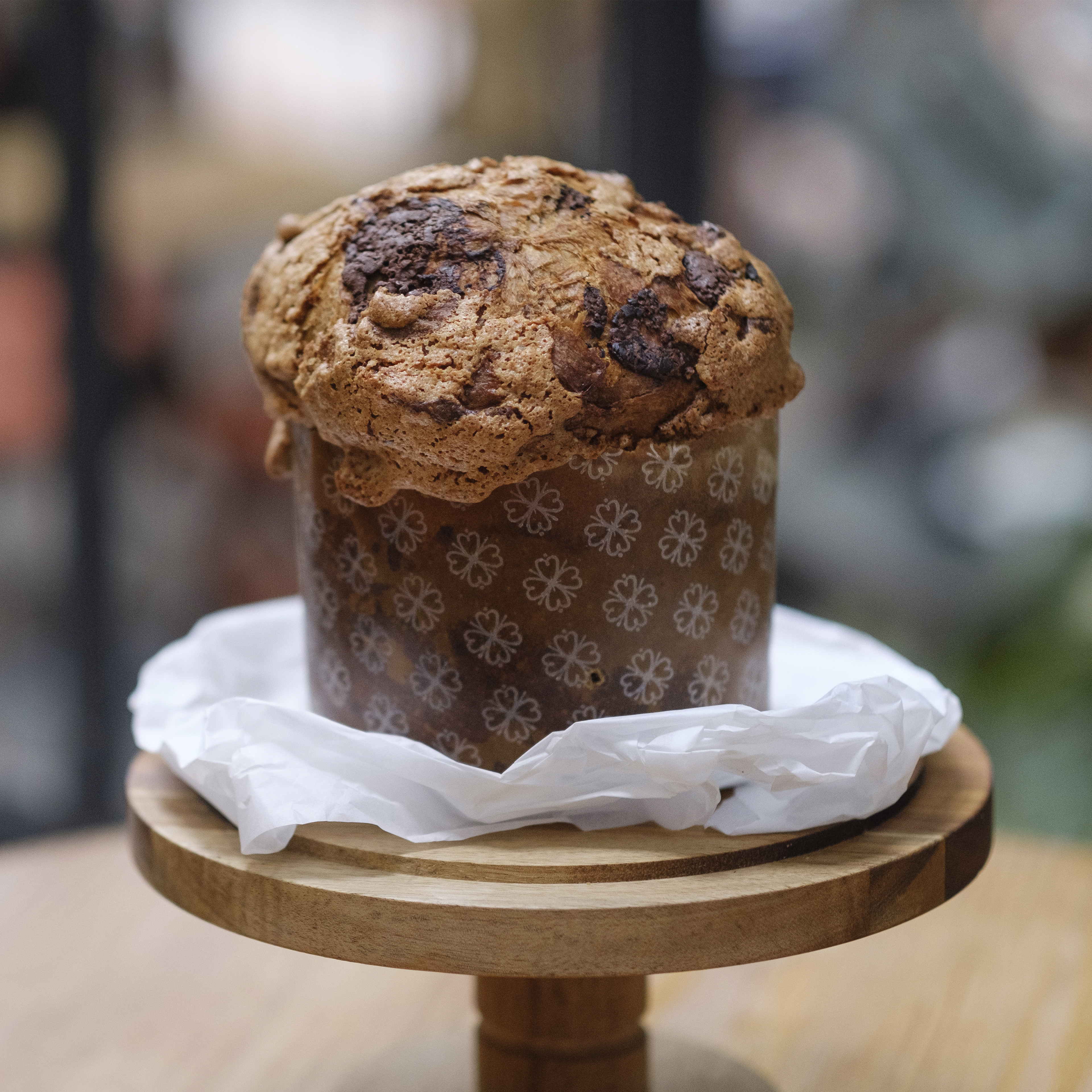 Pan dulce de masa madre con chocolate