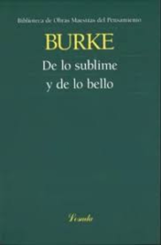 De lo sublime y de lo bello