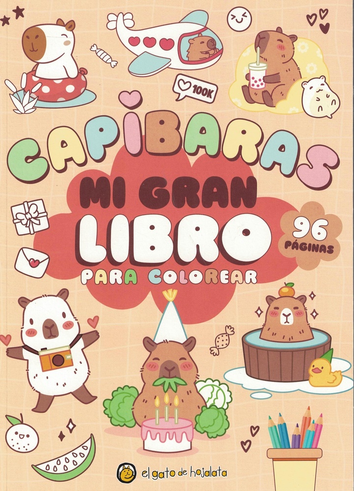 Mi gran libro para colorear capibaras