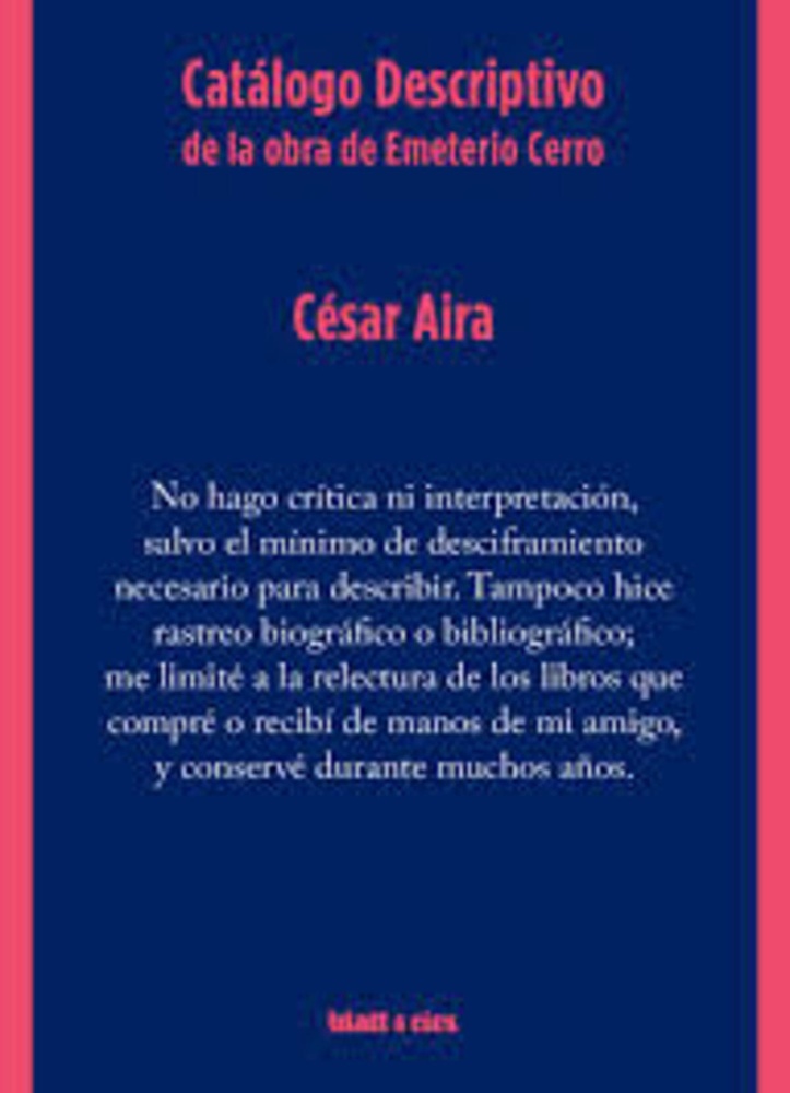 Catalogo descriptivo de la obra de Emeterio Cerro