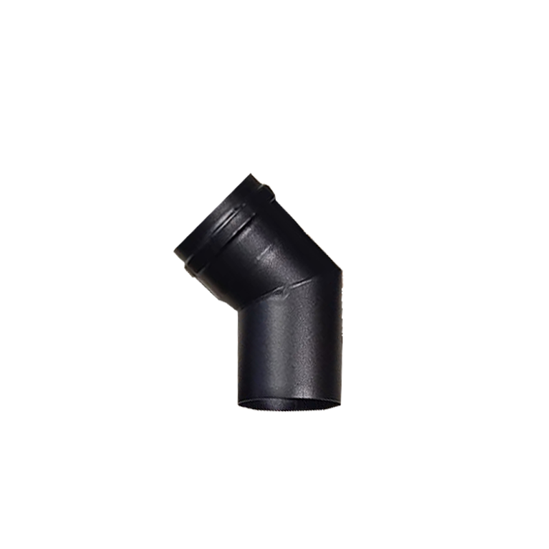 Curva 90° pellet negra 80mm