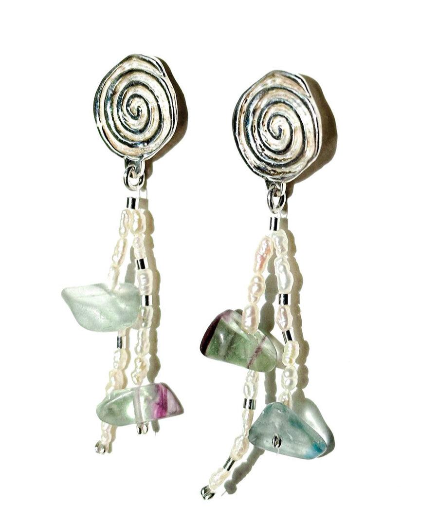 Caravanas Espiral + Perlas