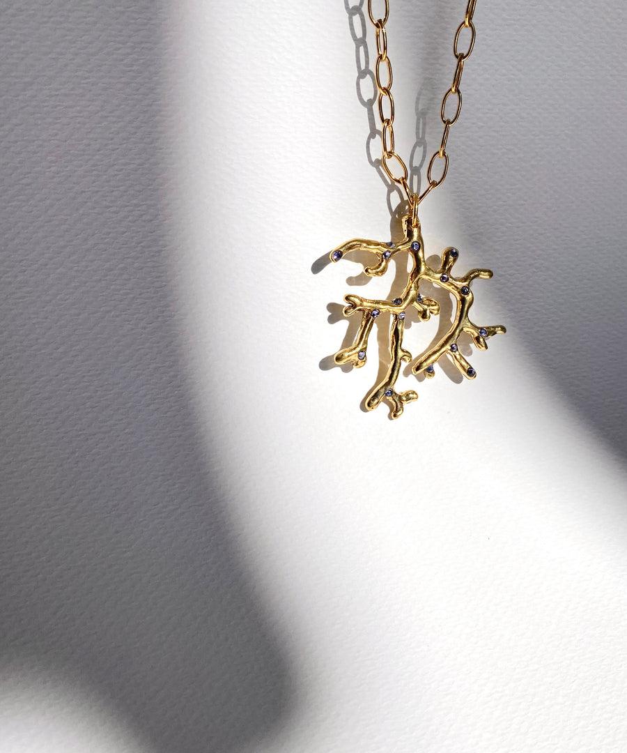 collar coral c/cadena