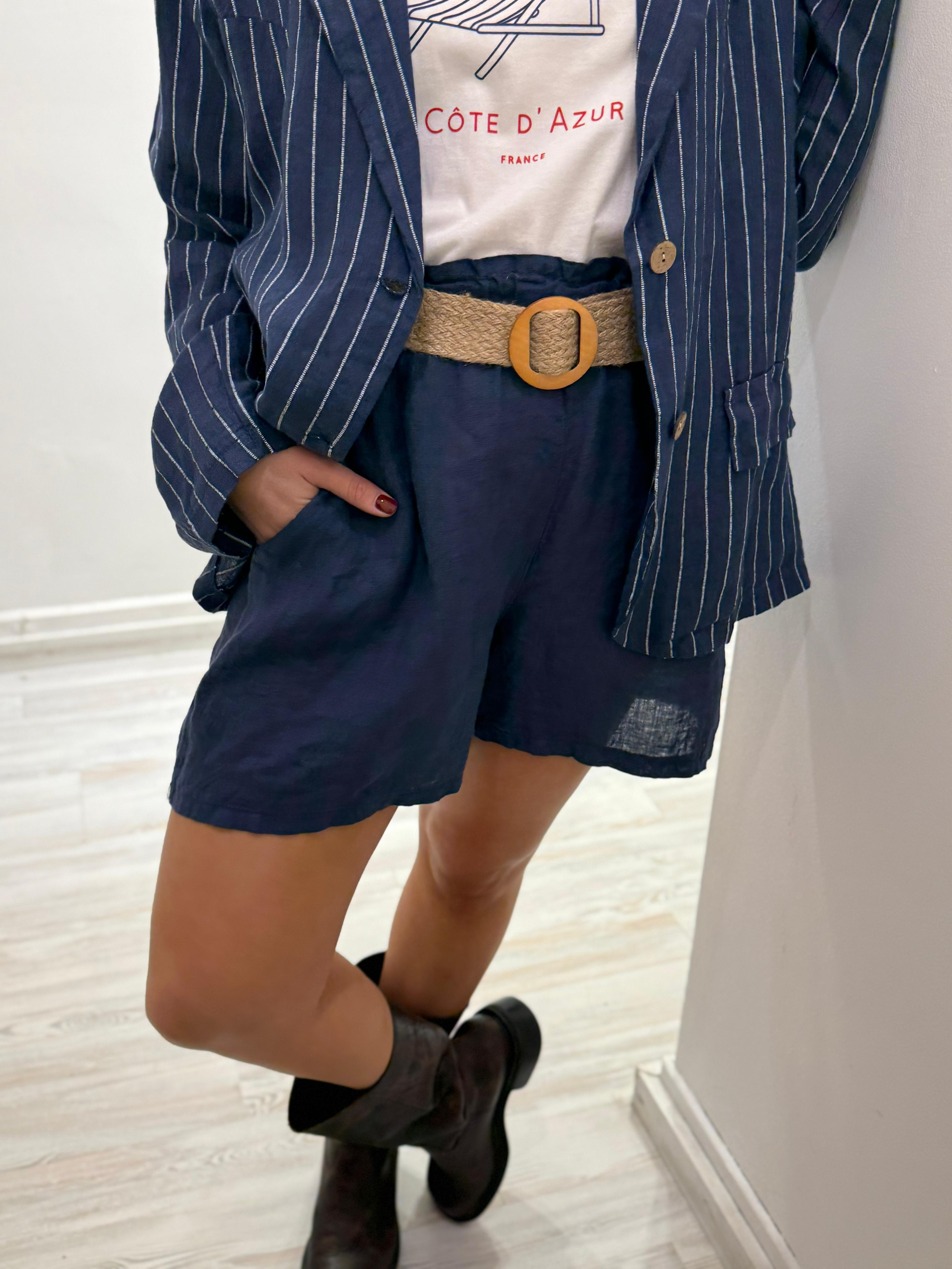 Short Sicilia azul talle unico
