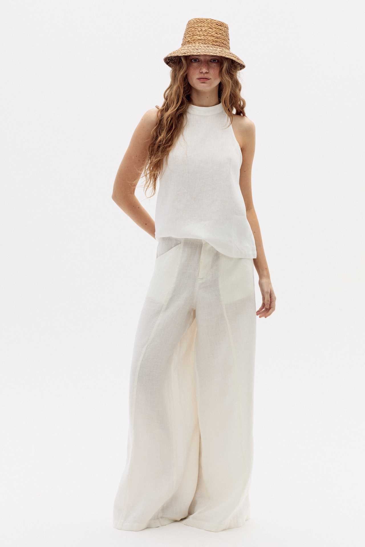Pantalón Vincent en Lino - Blanco