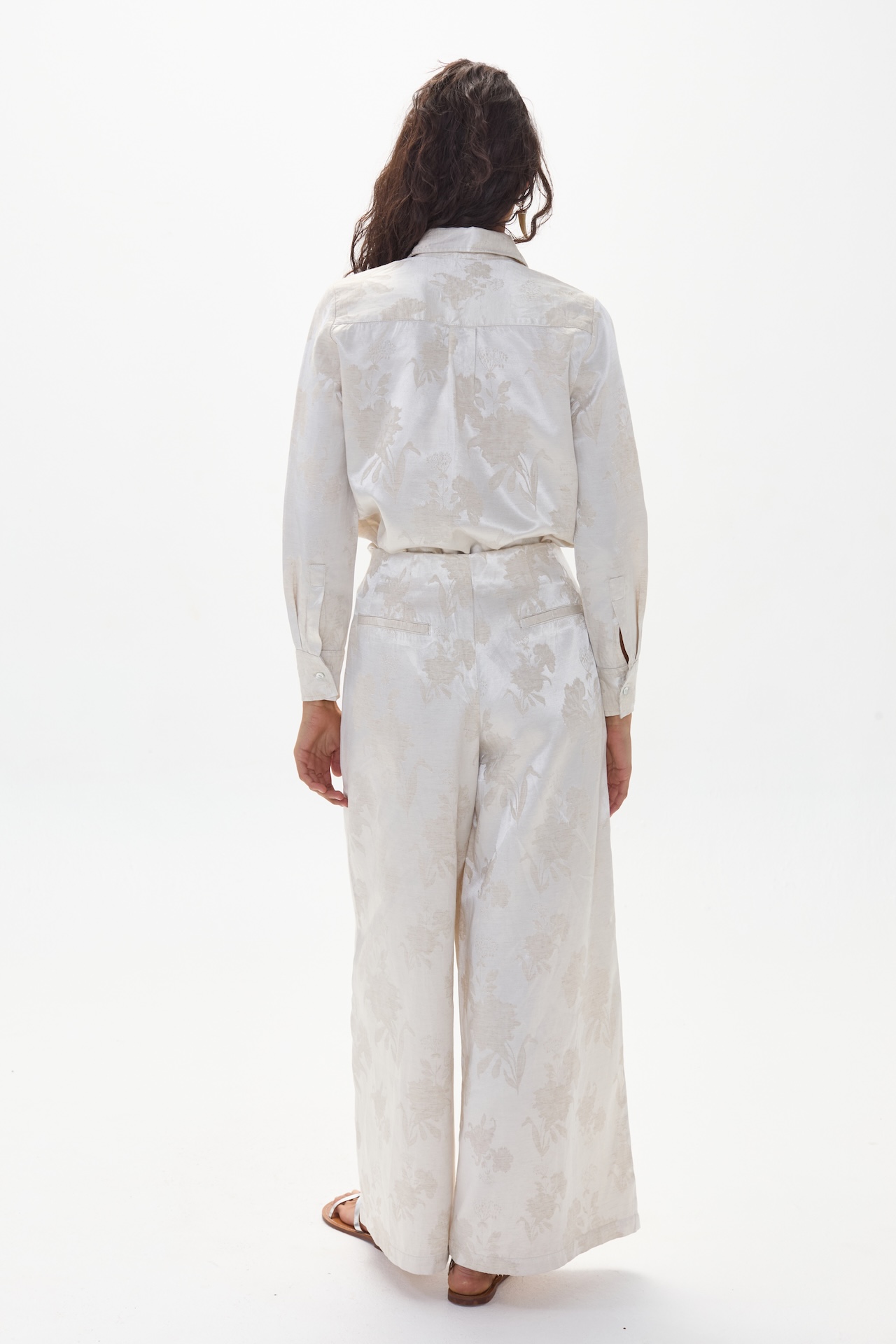 Pantalón Culotte en Brocato - Ivory Garden