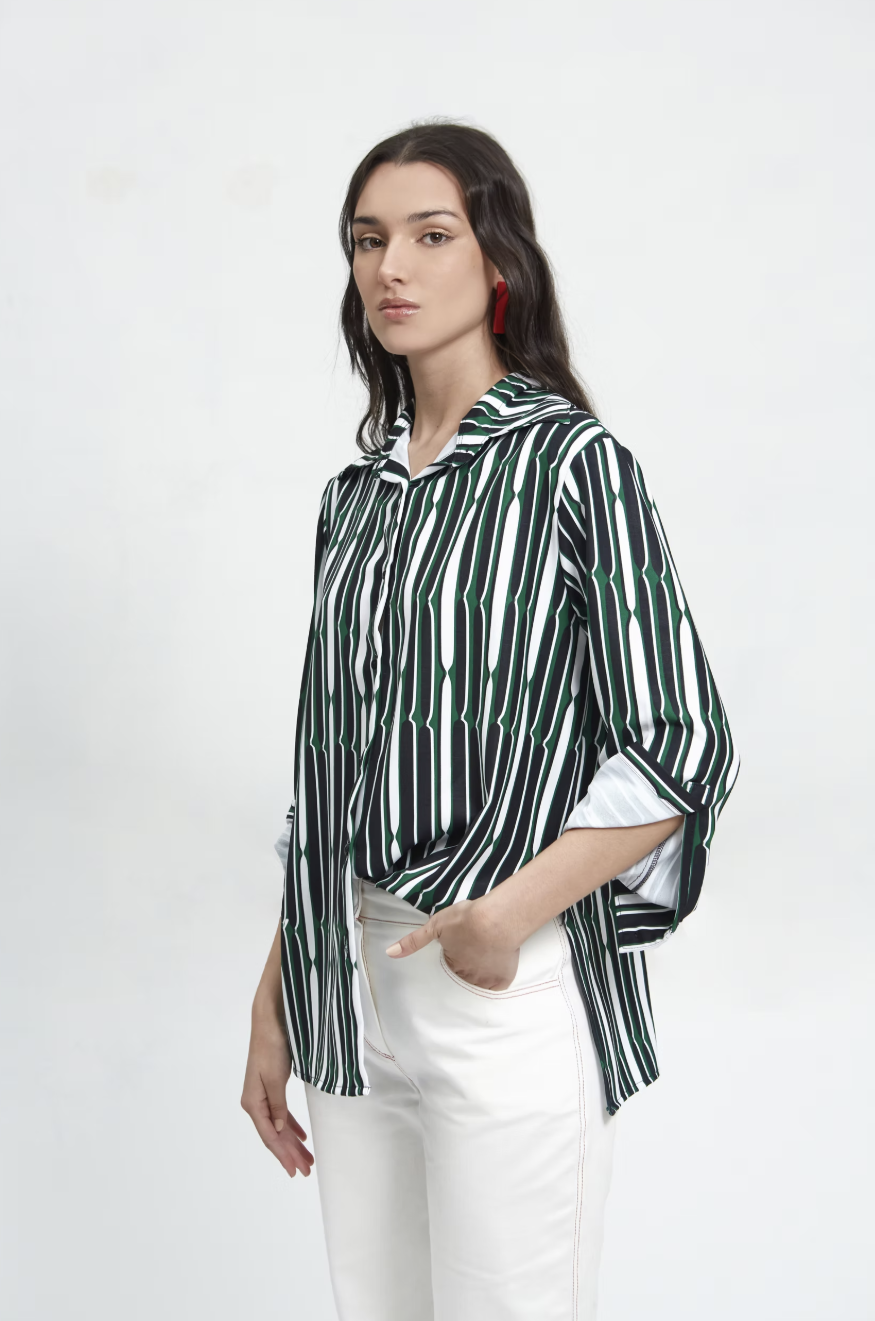 Camisa Duna Print Verde