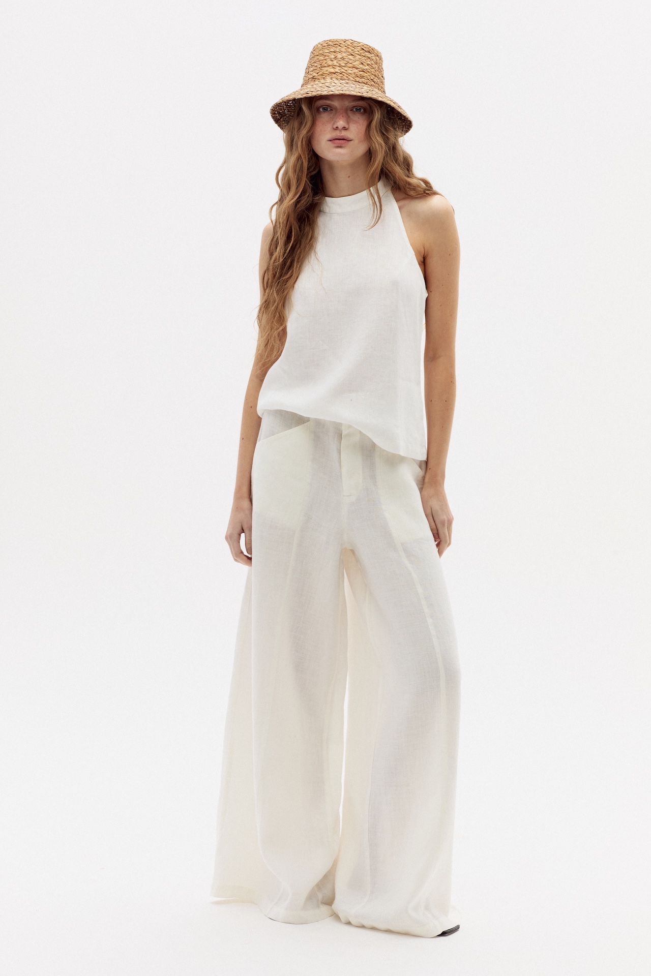 Pantalón Vincent en Lino - Blanco