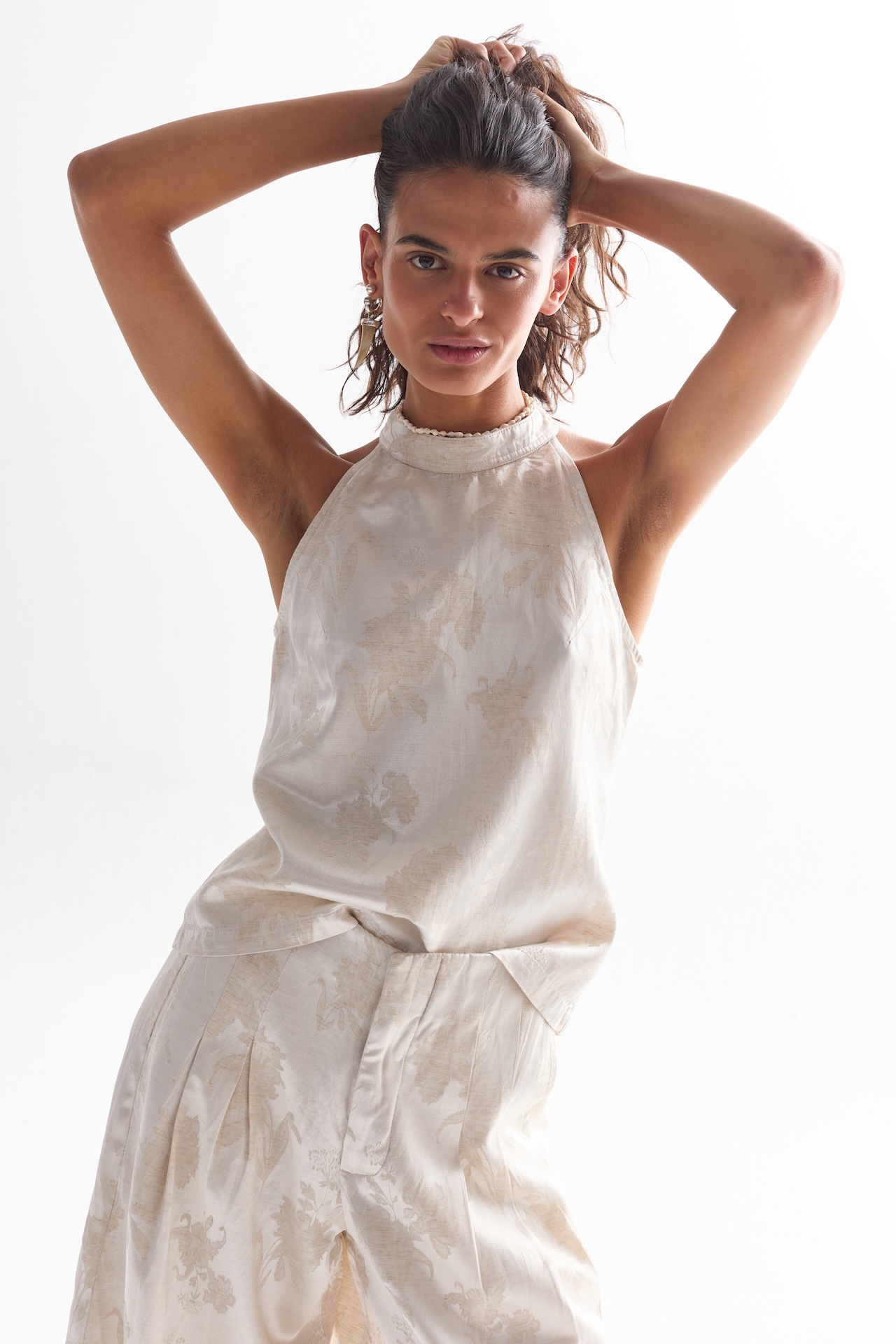 Top Olivia en Brocato - Ivory Garden