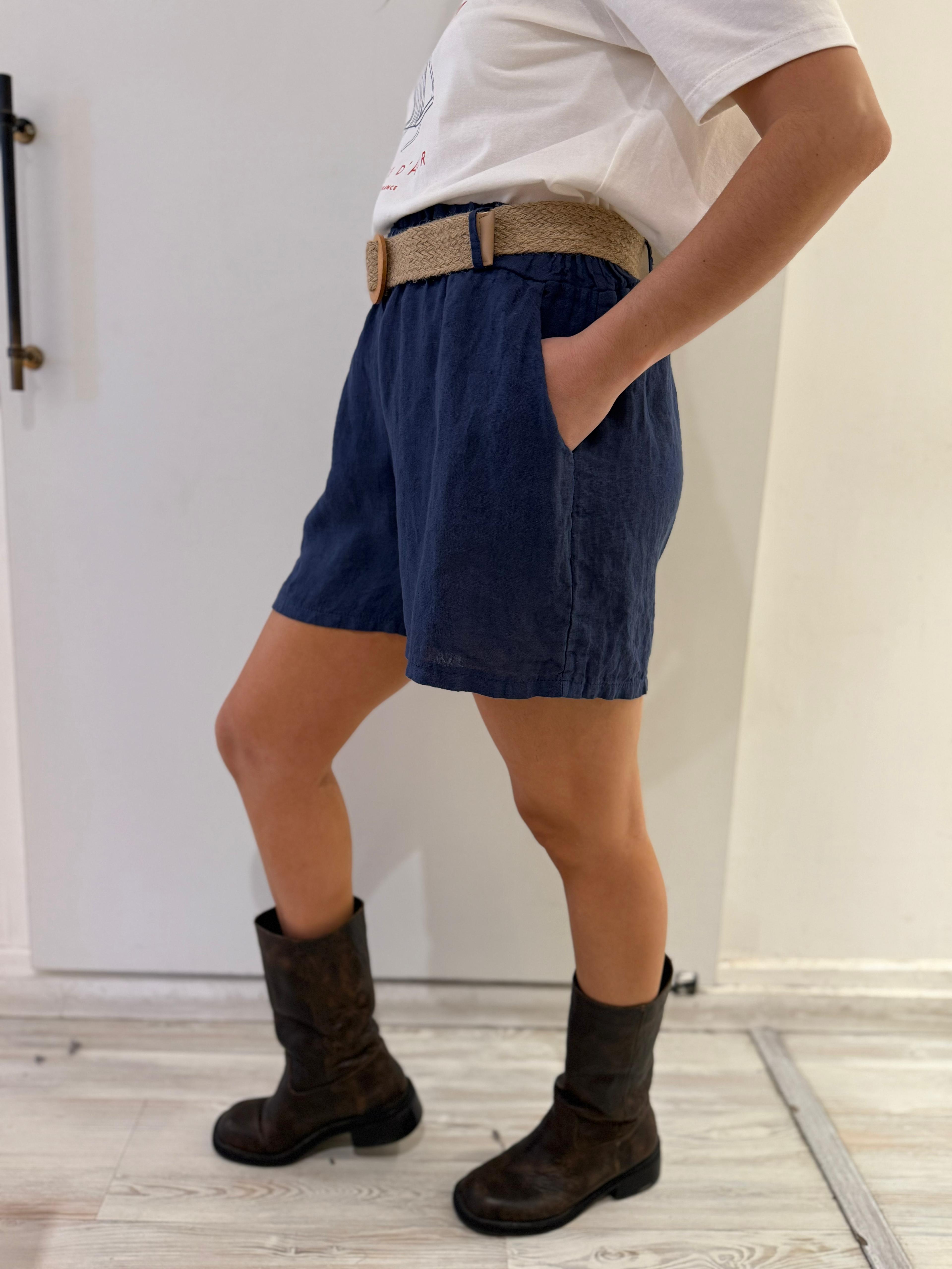 Short Sicilia azul talle unico