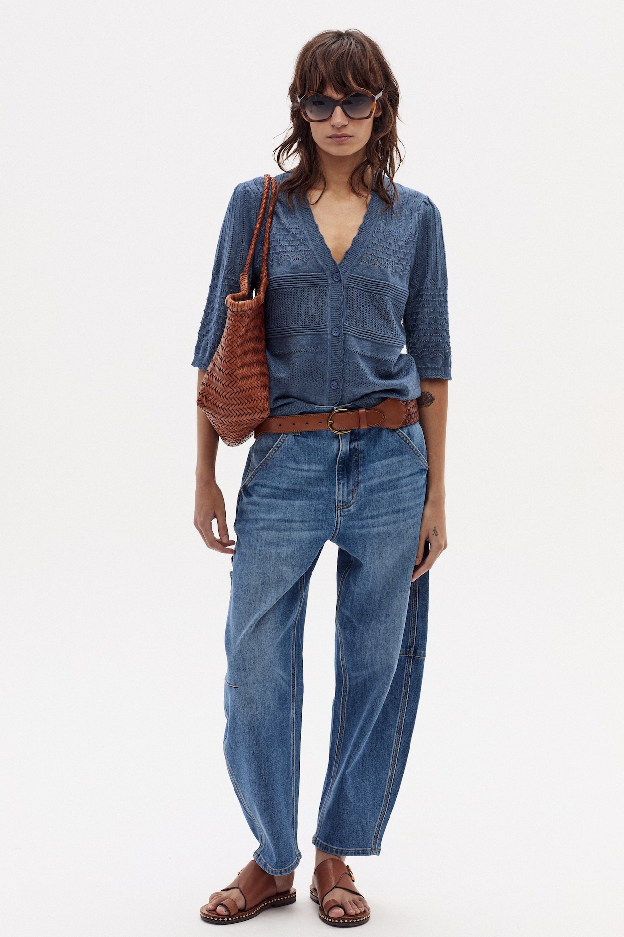 AMBAR, Barrel Jeans - Washed Indigo