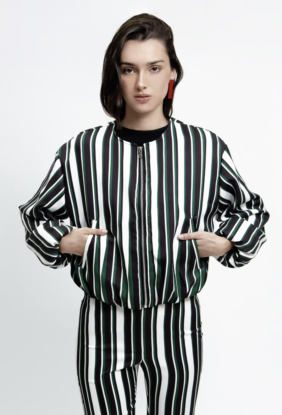 Bomber Halo Print Verde