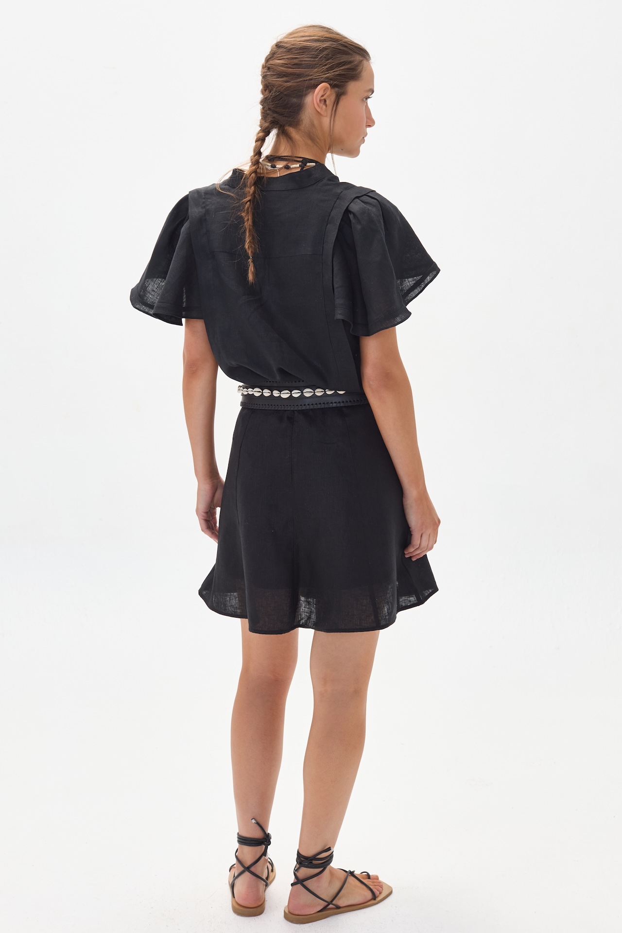 Camisa Willow en Lino - Negro