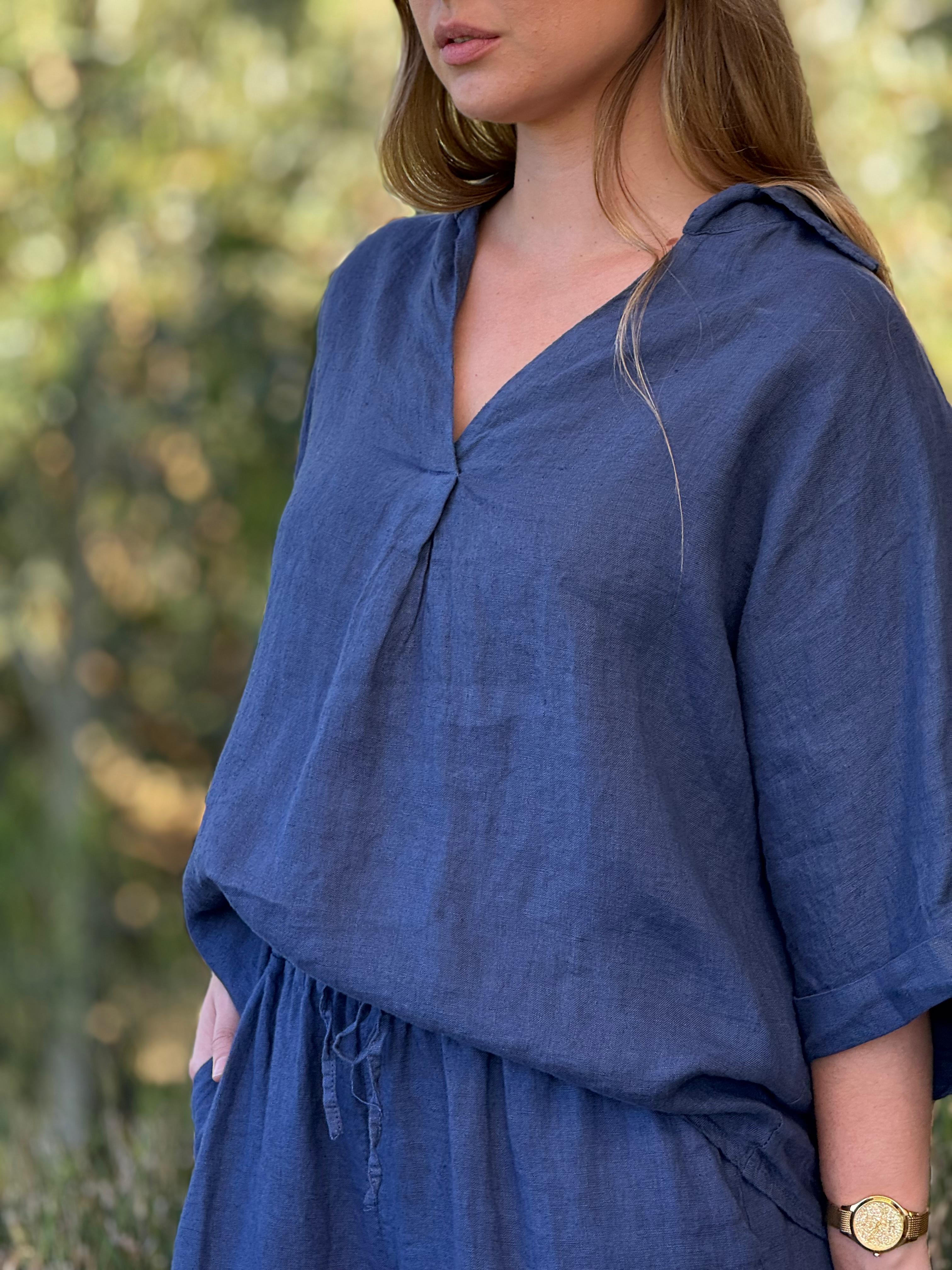 Blusa Sabbia azul talle unico