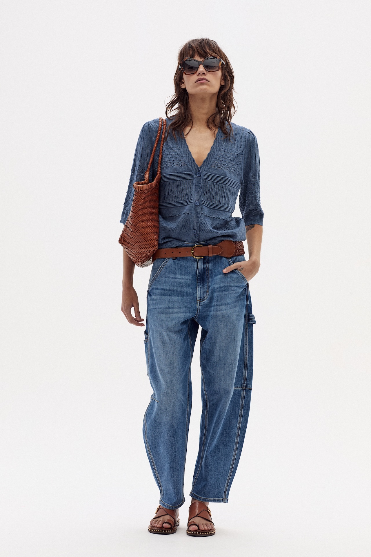 AMBAR, Barrel Jeans - Washed Indigo