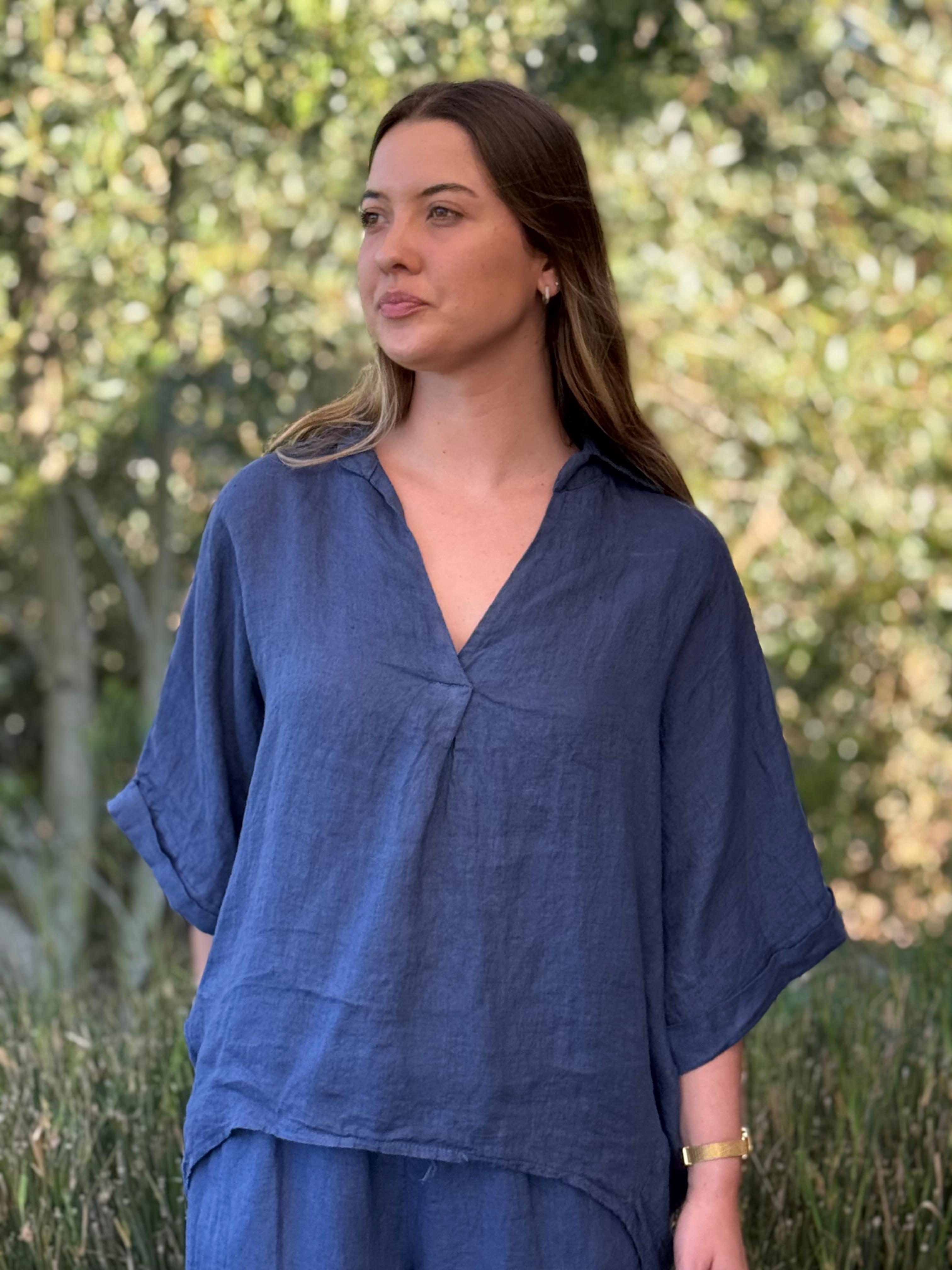 Blusa Sabbia azul talle unico