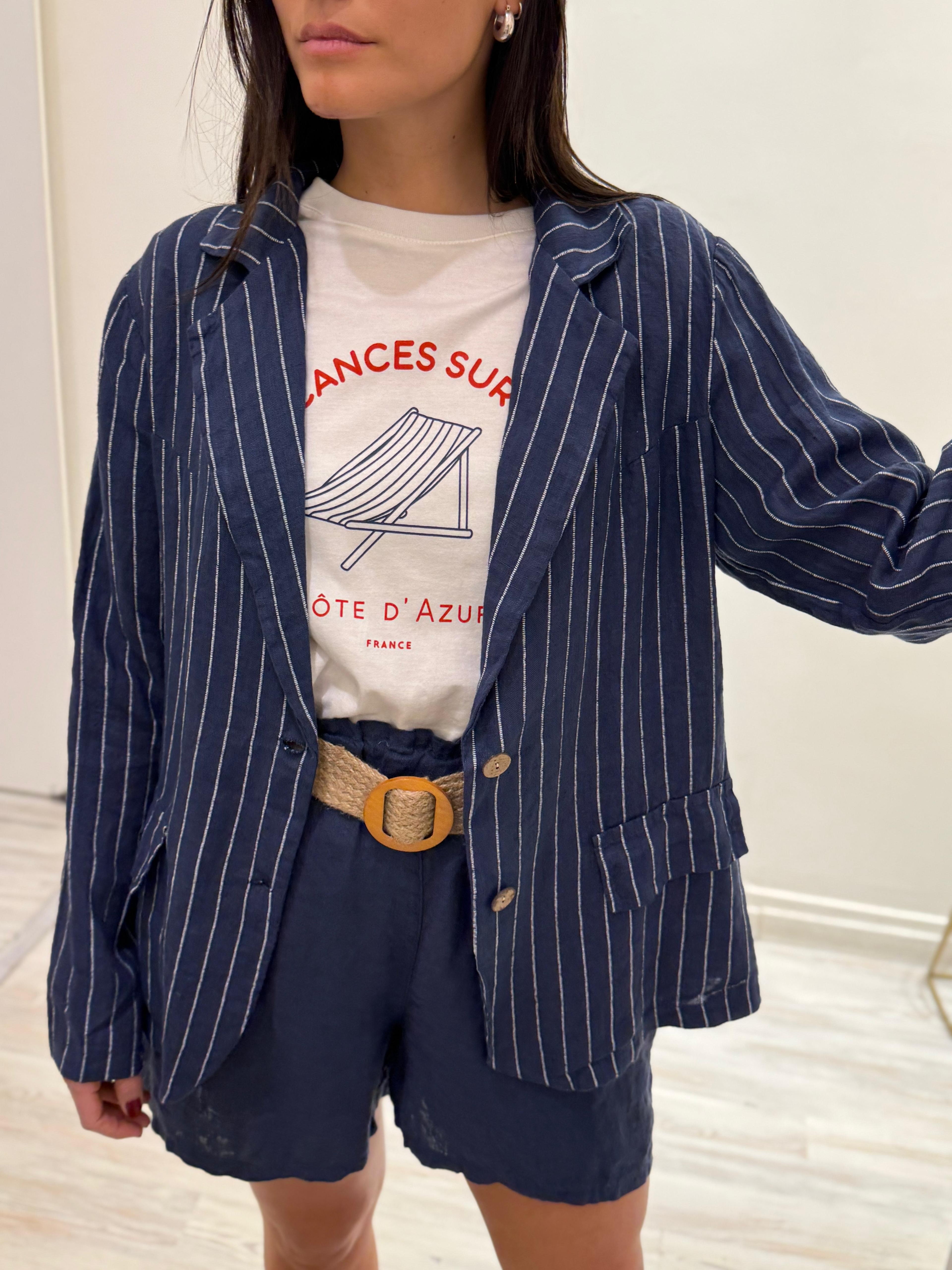 Short Sicilia azul talle unico