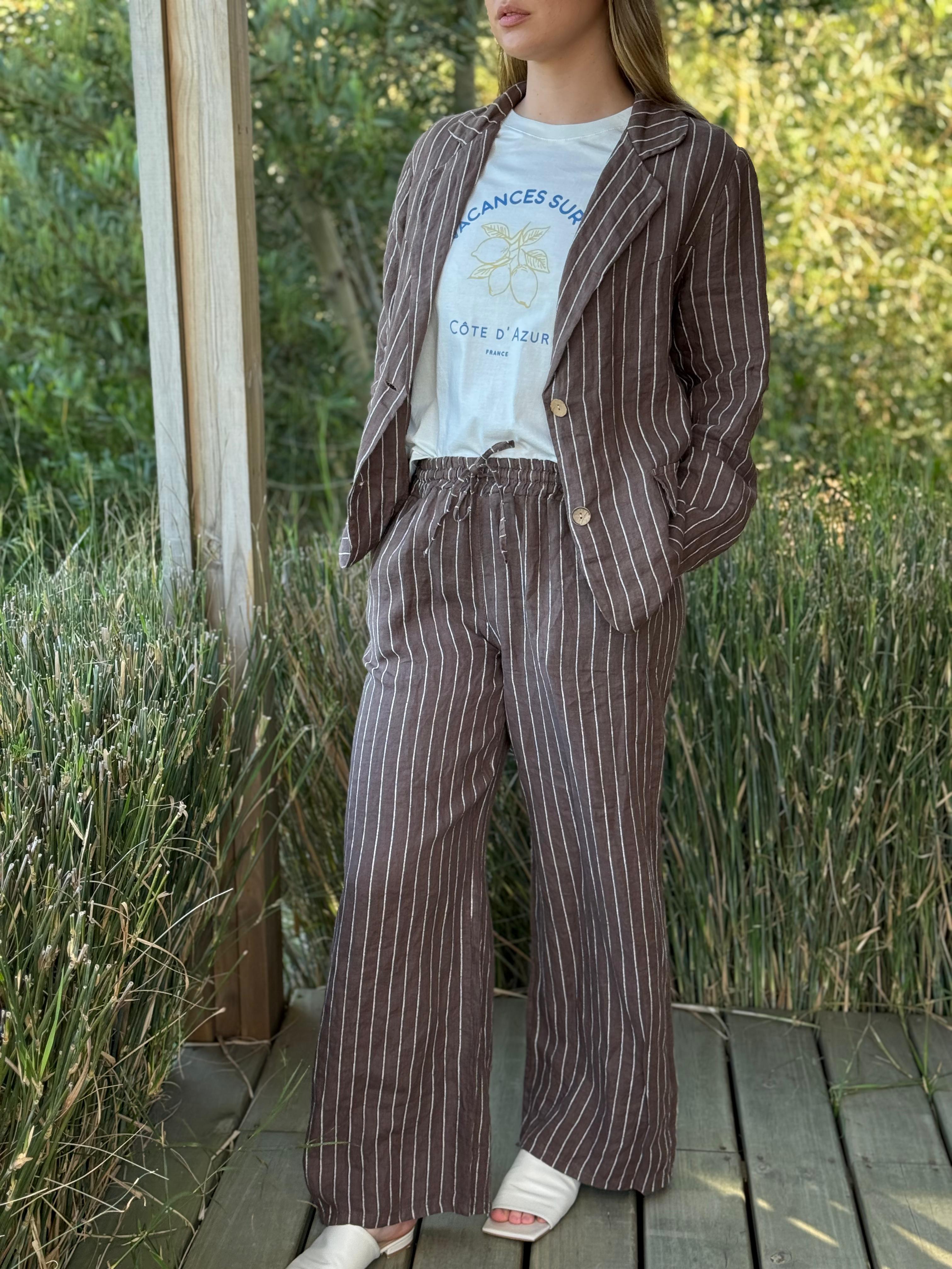 Blazer Otranto chocolate talle unico