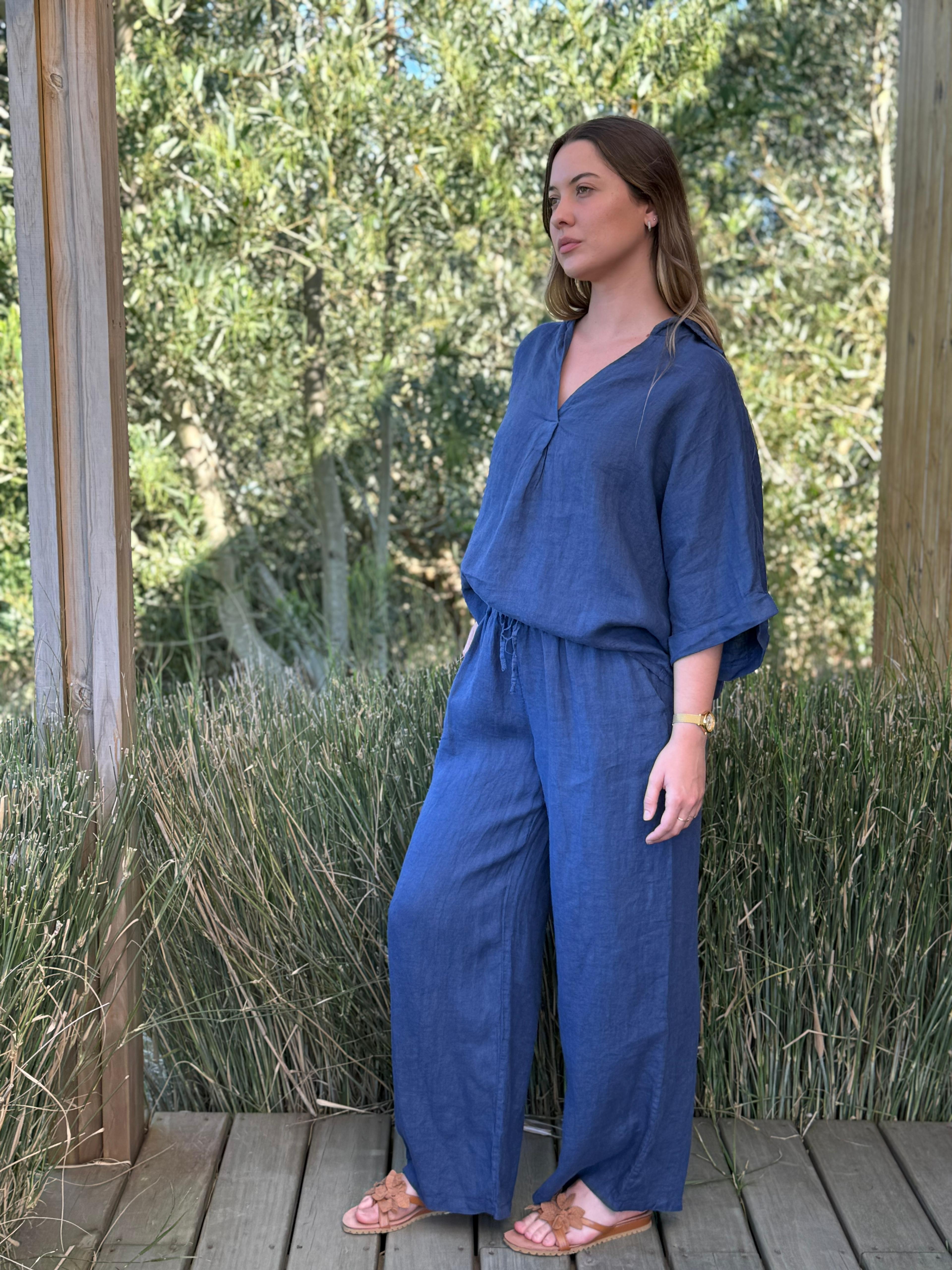 Blusa Sabbia azul talle unico