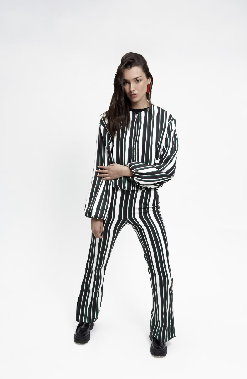 Bomber Halo Print Verde