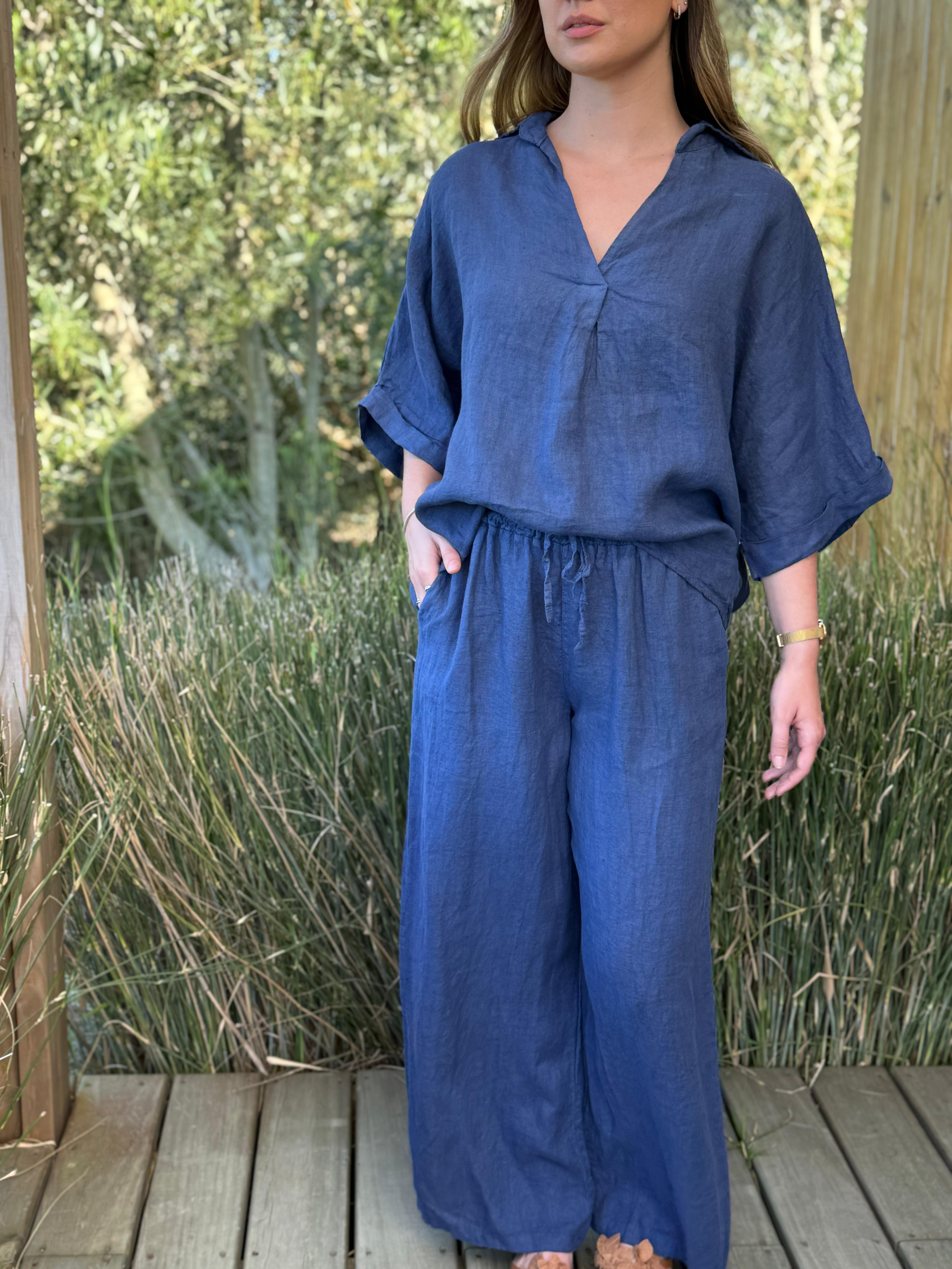Blusa Sabbia azul talle unico