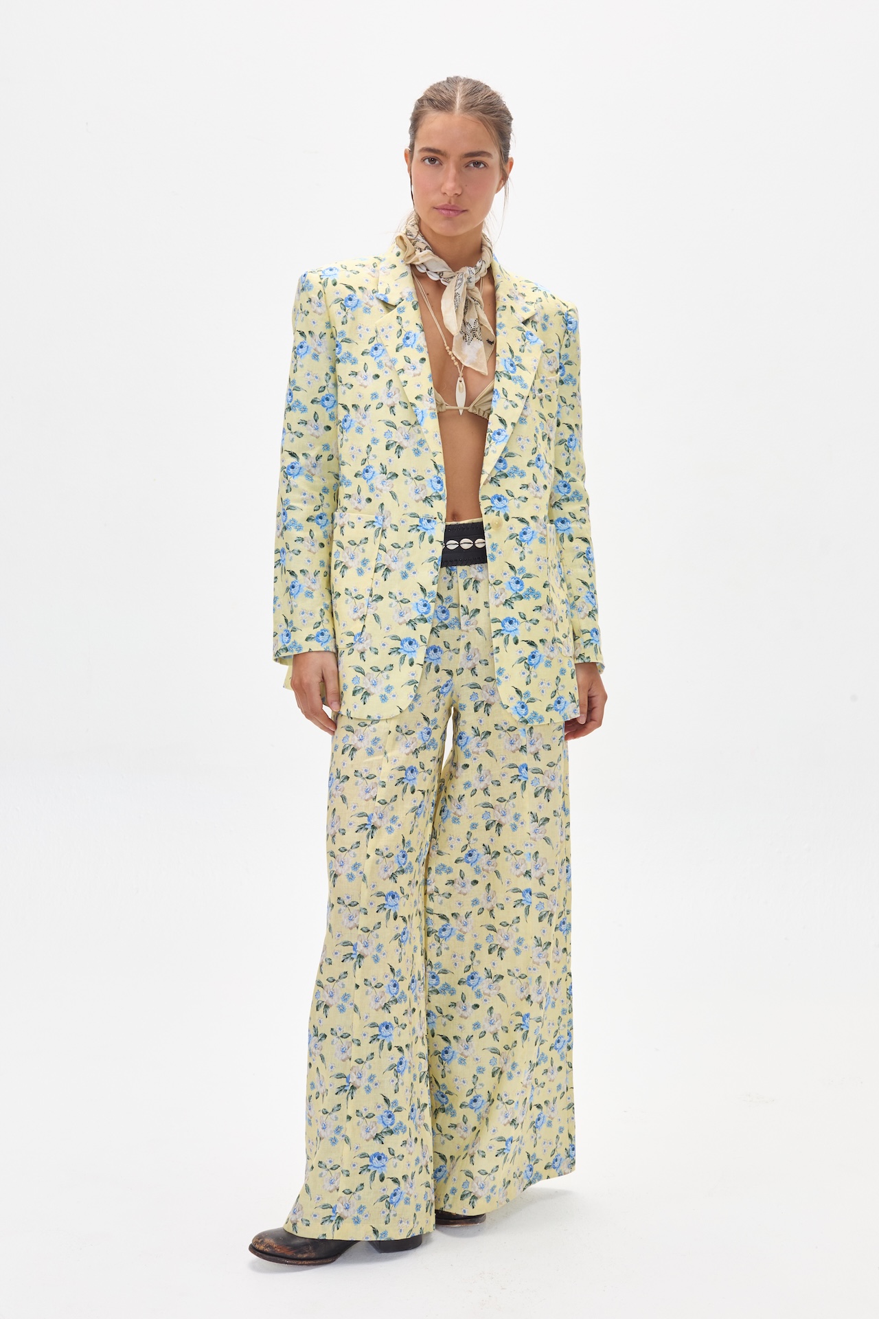Blazer Hygge en Lino - Francesca Print