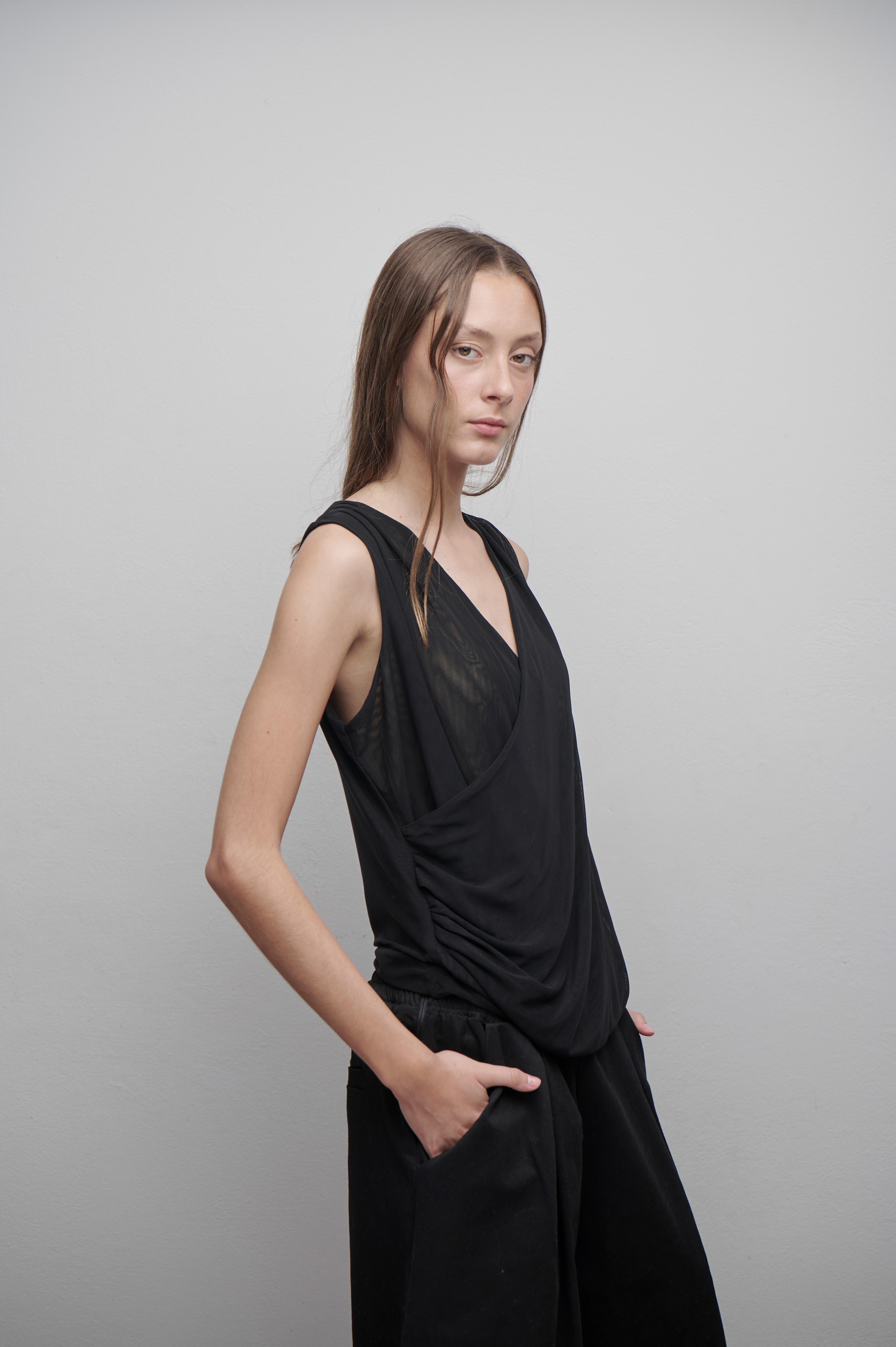 Blusa drapeada