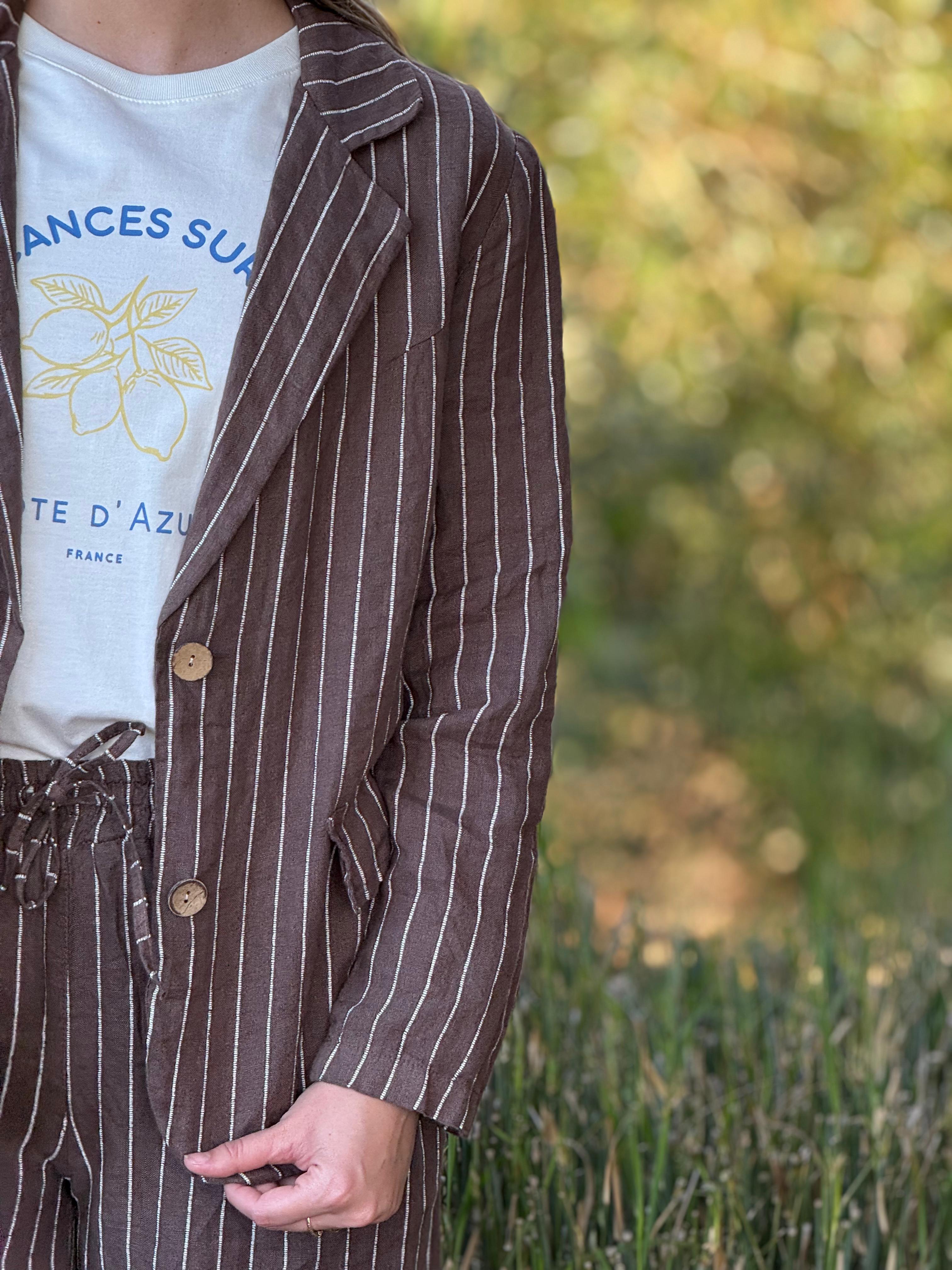 Blazer Otranto chocolate talle unico