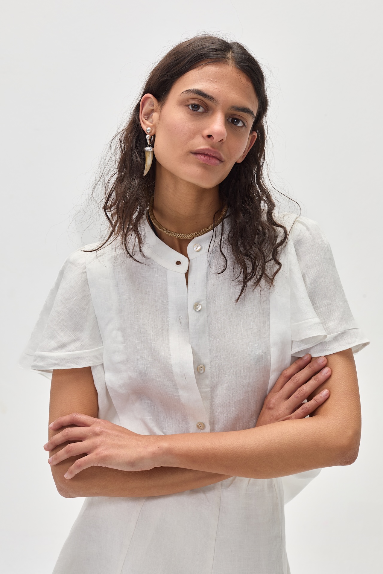 Camisa Willow en Lino - Blanco